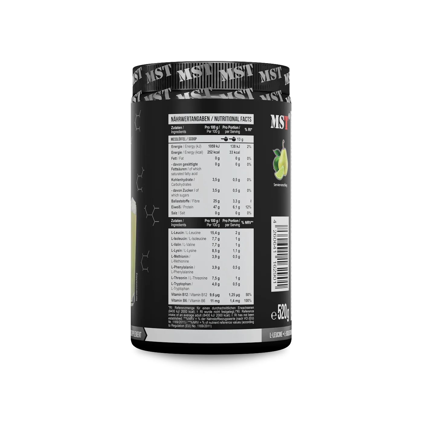 MST BCAA EAA 520 g Pear lime - Image 3