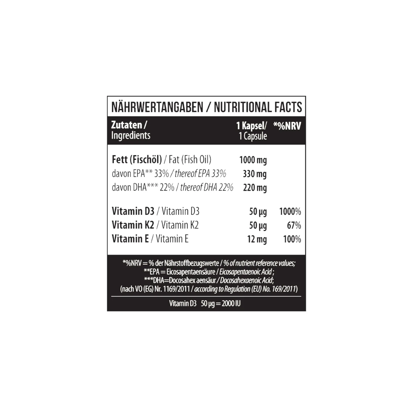 Omega 3 500 mg D3 + K2 60 softgels - Image 4